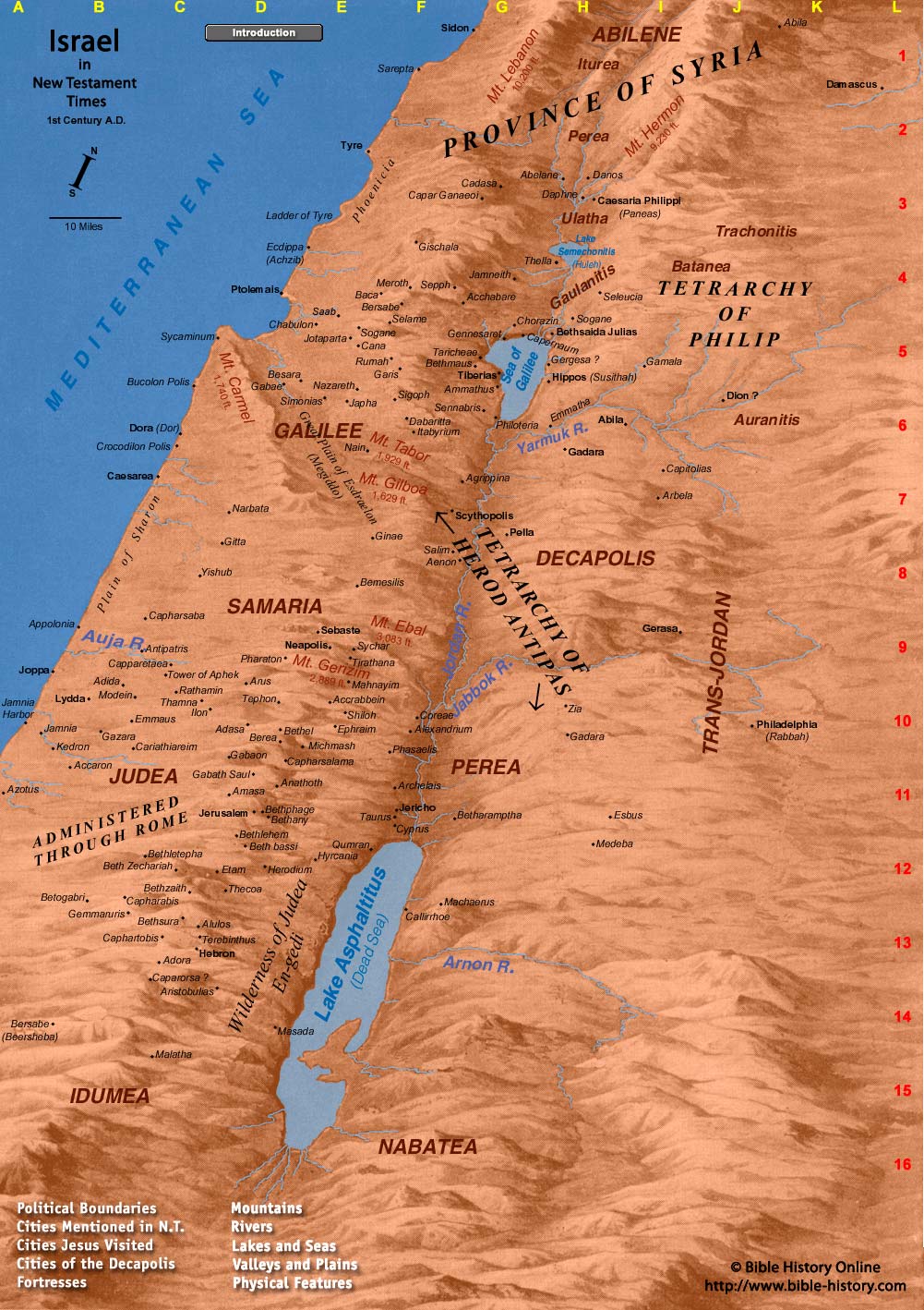 Map of Israel in New Testament Times [IMG]